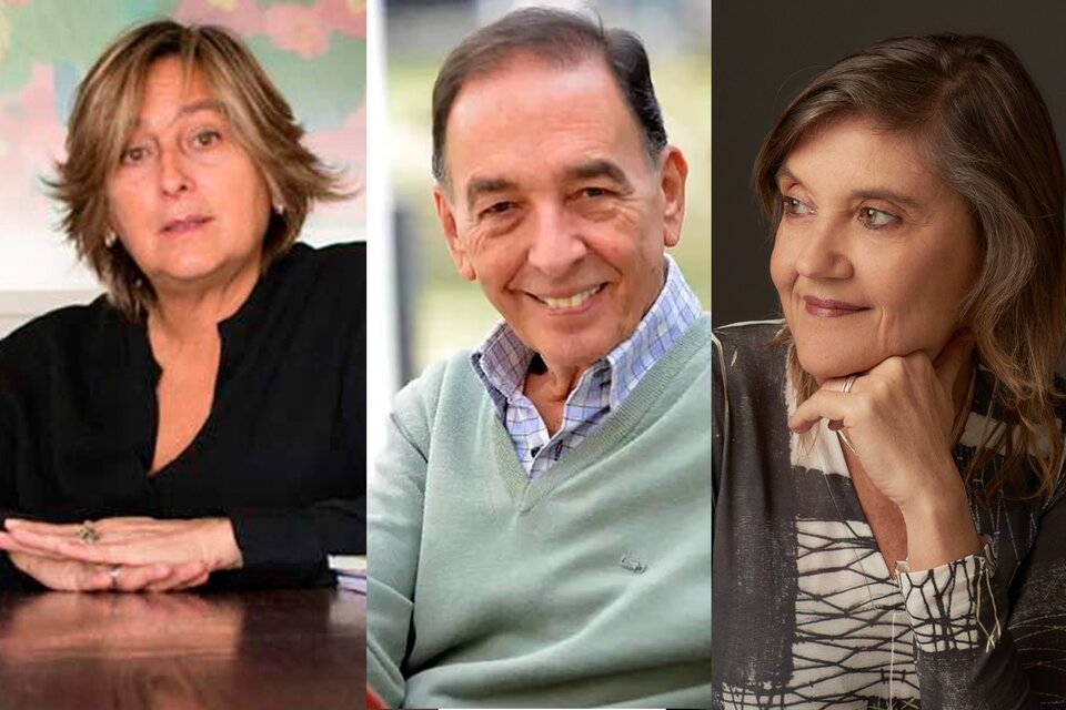 Sandra Siemens, Jorge Luján y Andrea Ferrari
