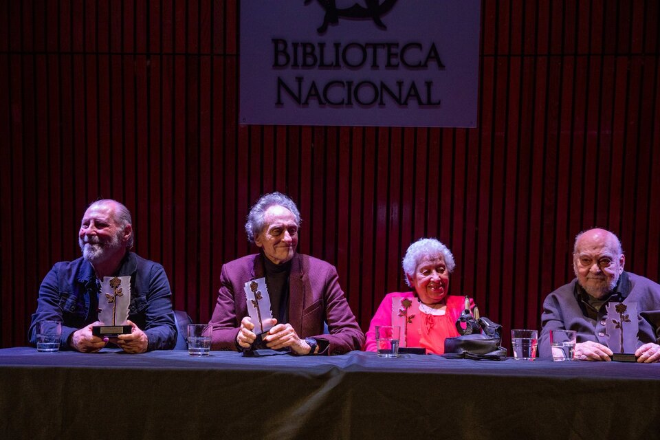 Mauricio Kartun, Ernesto Tirri, Griselda Gambaro y Roberto Cossa, premiados. (Fuente: Prensa Ministerio de Cultura)