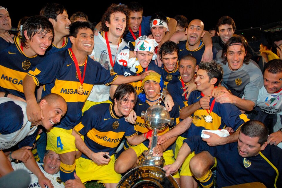 Boca campeón de la Libertadores 2007 frente a Gremio, en Porto Alegre, Brasil. (Fuente: NA)