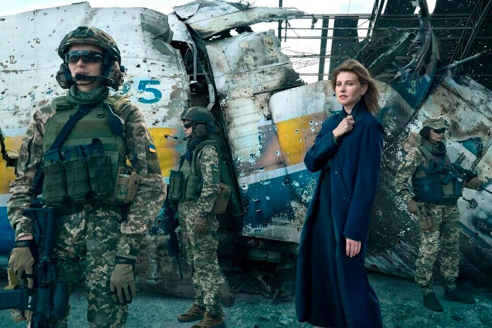 La esposa del presidente ucraniano, en pose para la revista Vogue.