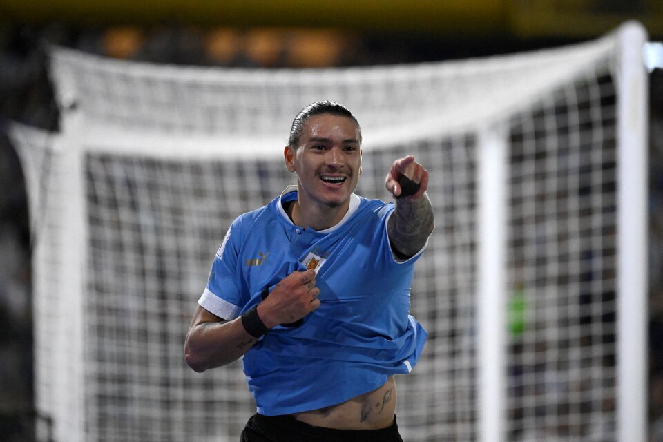 Con su gol, Núñez cerró el resultado en la Bombonera (Fuente: AFP)