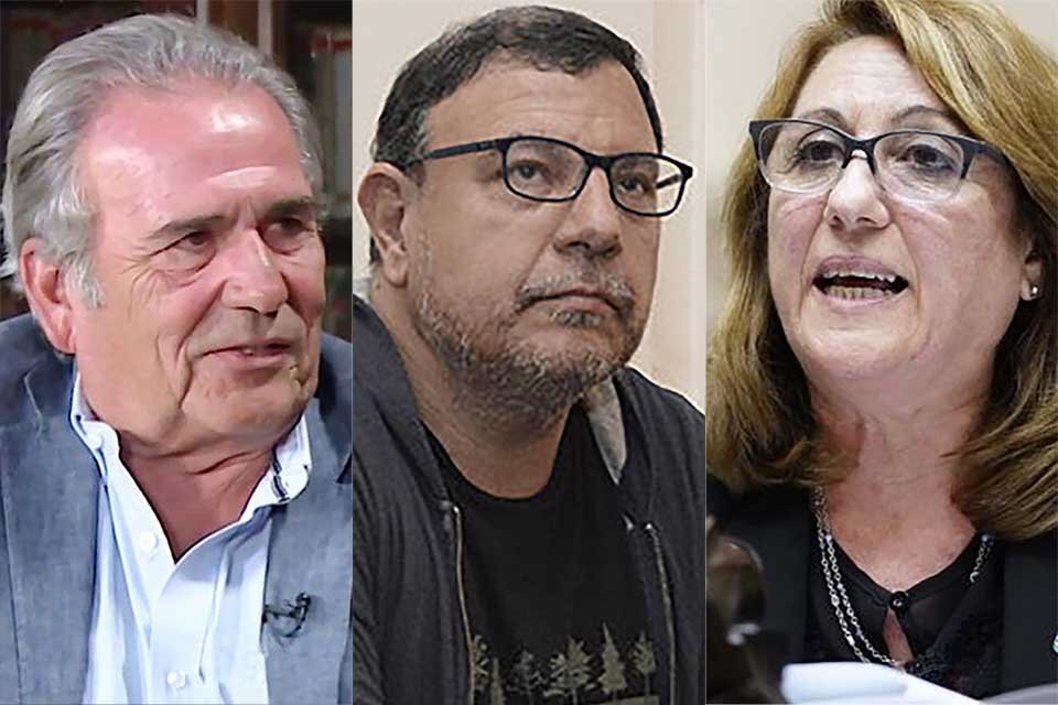 Olivera del PJ provincial, Villalba del radicalismo rosarino y Fein del Partido Socialista.