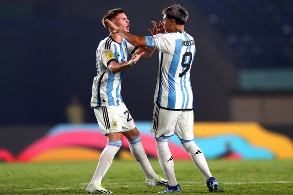 La selección argentina Sub-17 jugará ante Brasil por los cuartos de final del Mundial. (Fuente: Selección argentina)