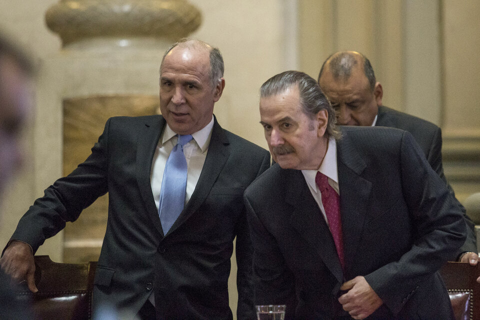 Ricardo Lorenzetti y Juan Carlos Maqueda, dos de los cuatro jueces de la Corte Suprema de Justicia.