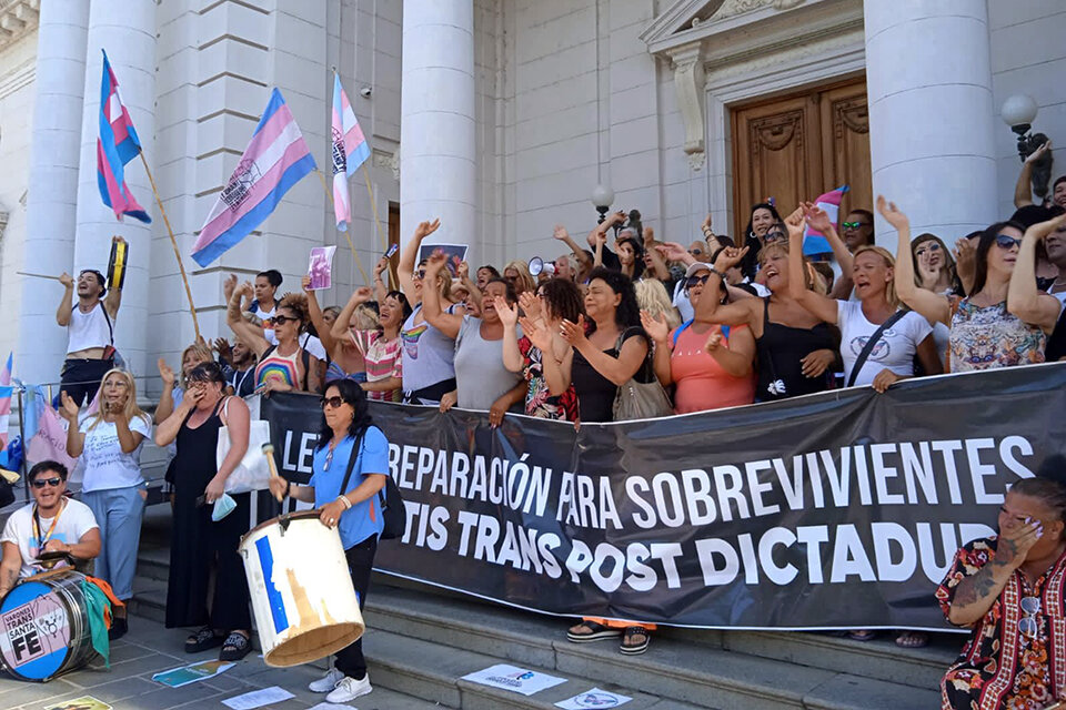 La manifestación de la comunidad travesti trans hizo posible la ley reparatoria. 