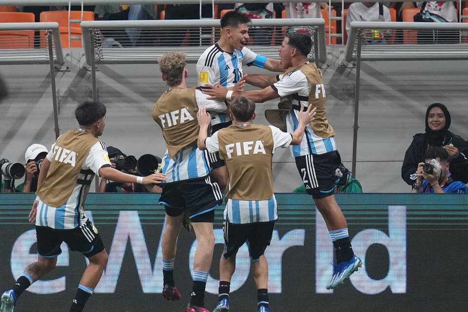 El festejo de la selección argentina Sub-17. (Fuente: Selección argentina)