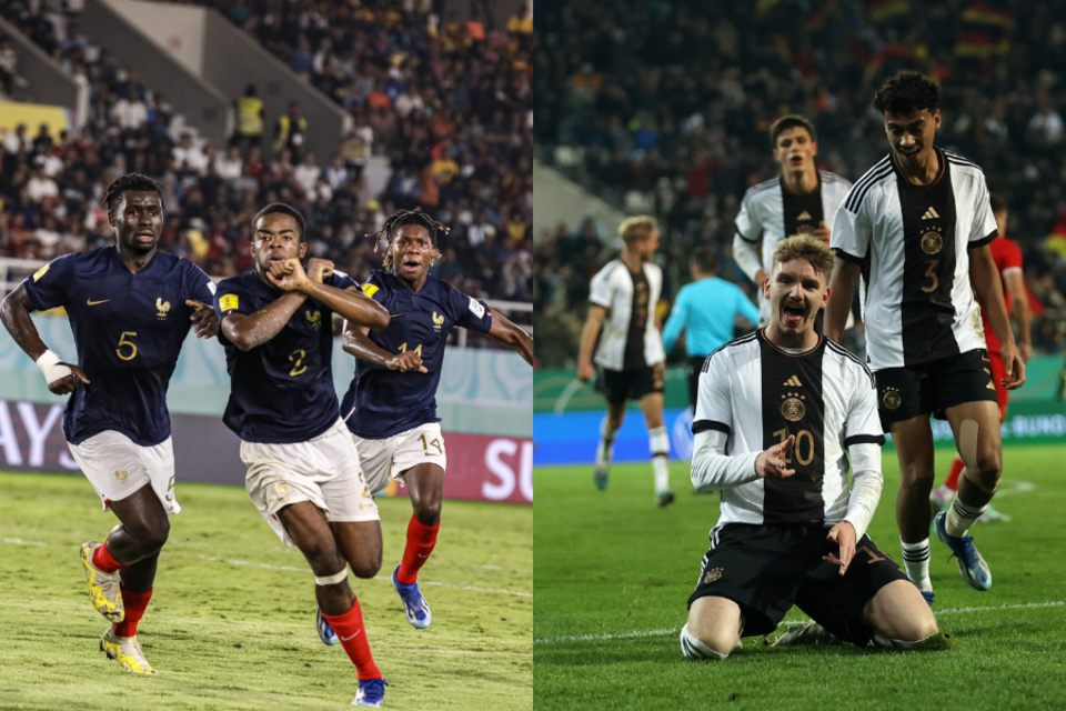 Francia y Alemania por la final del Mundial Sub-17. (Fuente: @FFF y @DFB)