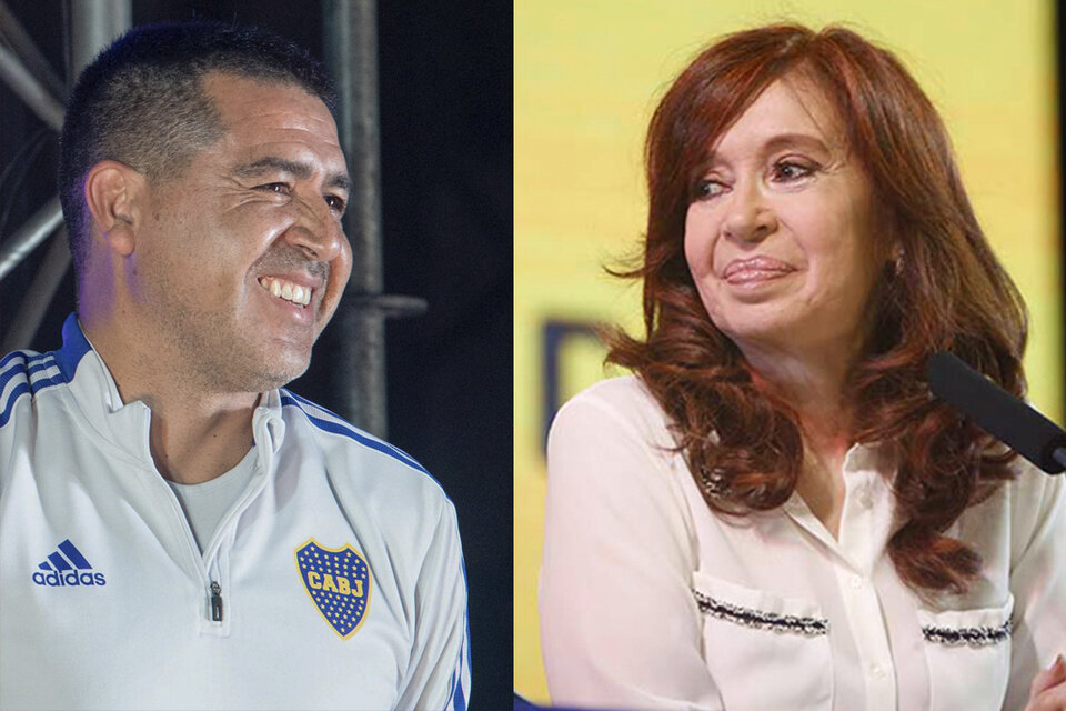 Juan Román Riquelme y Cristina Kirchner bajo la mira del macrismo judicial.
