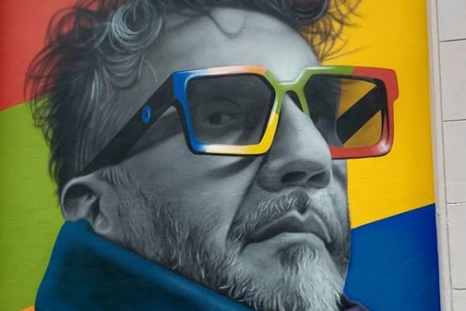 El mural de Fito, en el pasaje Poeta Fabricio Simeoni de Rosario.  Imagen: @gabriel.griffa