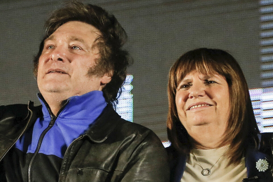 Javier Milei y Patricia Bullrich. (Fuente: AFP)