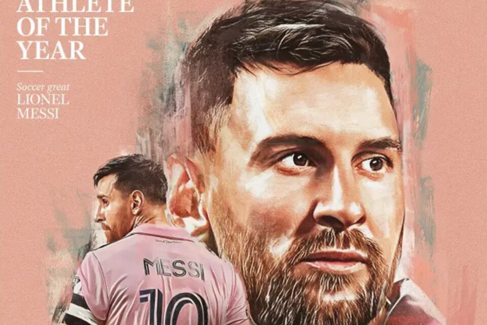 La portada de la revista TIME, que eligió a Lionel Messi como deportista del año en 2023. (Fuente: Time)