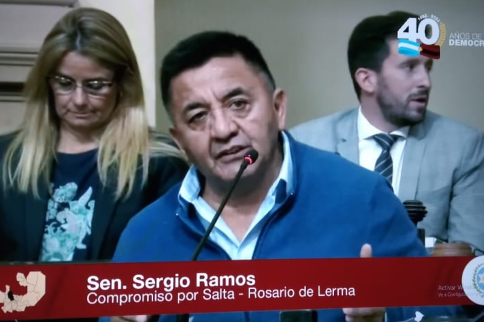 Ramos, en una de sus últimas participaciones en el Senado.  (Fuente: Imagen de video)