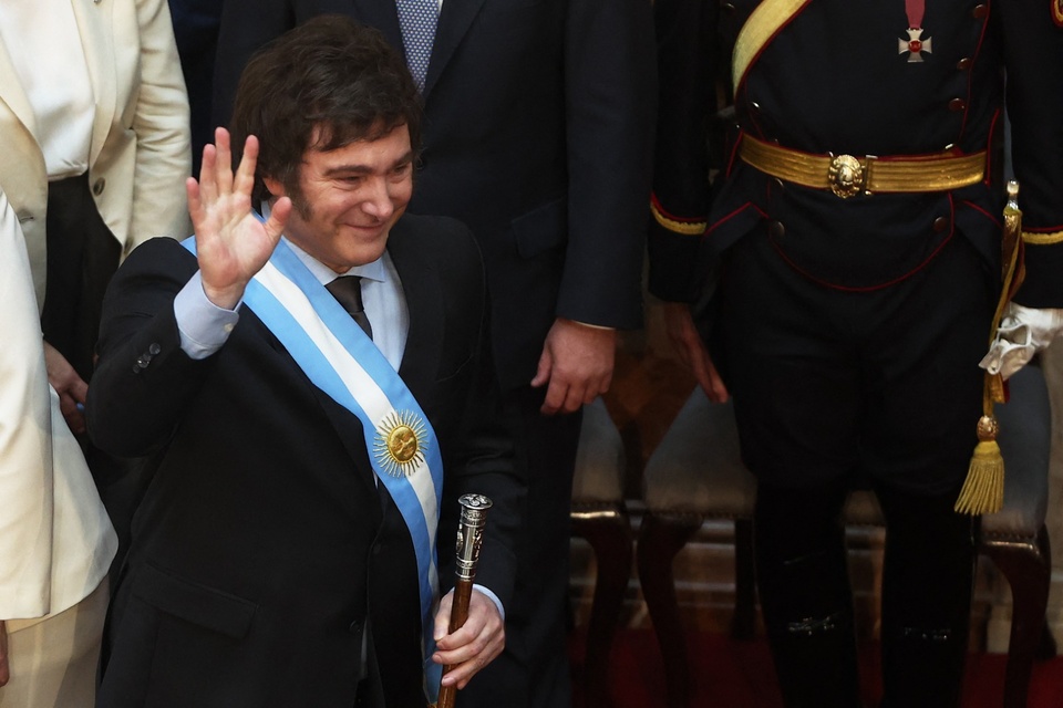Milei puso el gancho (Fuente: AFP)