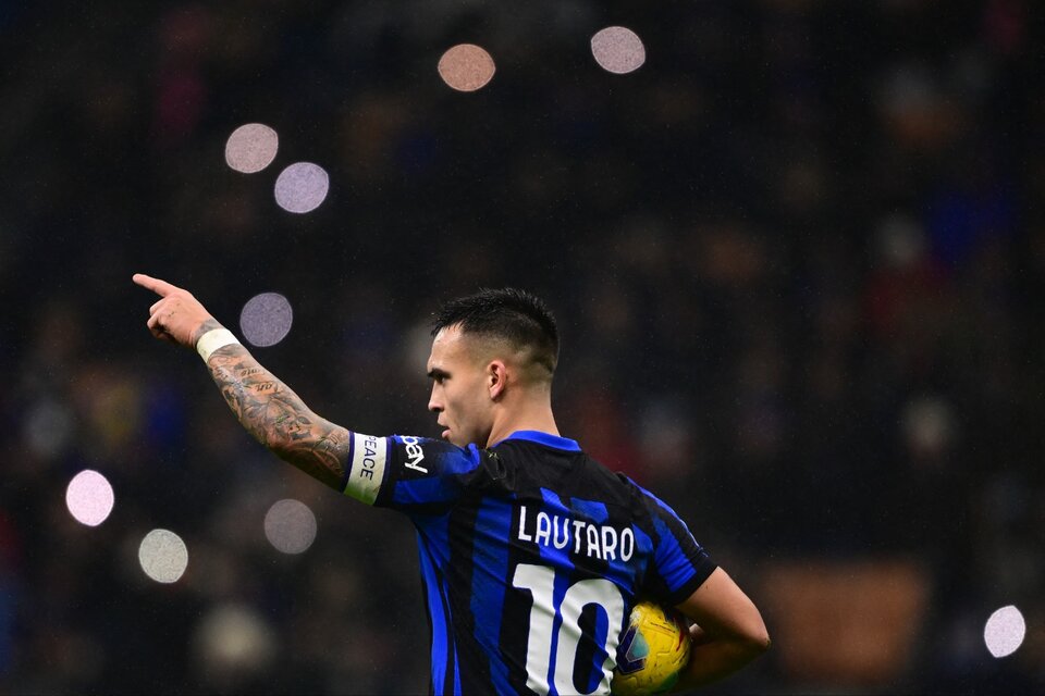 Lautaro Martínez, carta de gol del Inter (Fuente: AFP)