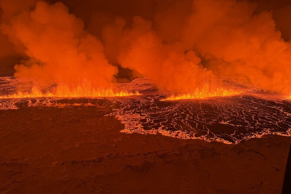 Las imágenes de la impresionante erupción volcánica en Islandia (Fuente: Agencia Meteorológica de Noruega)