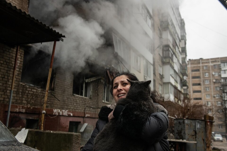 Bombardeo ucraniano en Donestk, región ocupada por Rusia. (Fuente: EFE)