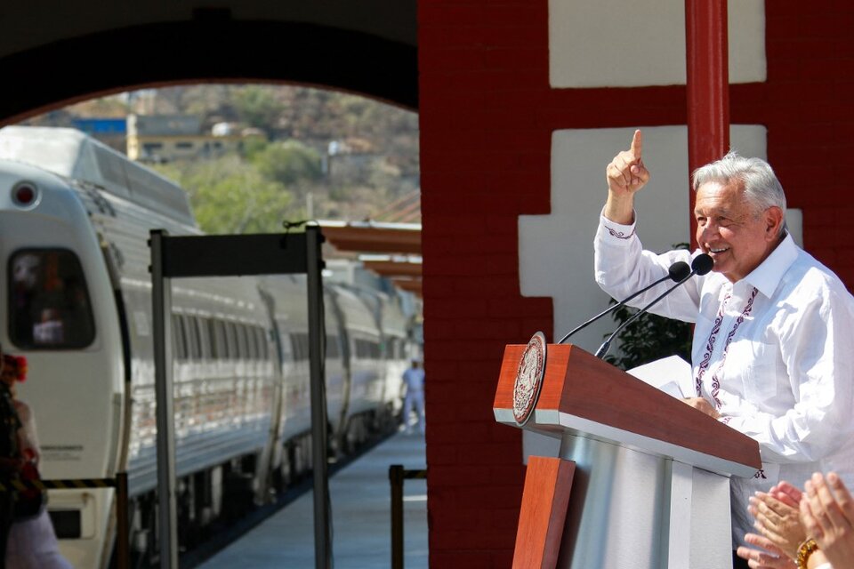 México inauguró el tren interoceánico que pretende competir con el Canal de Panamá (Fuente: AFP)