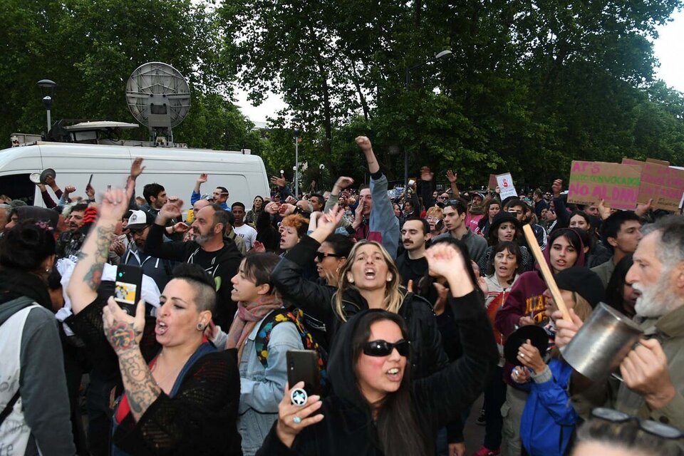 Una imagen de la protesta en Mar del Plata contra el Presidente.  (Fuente: Télam)