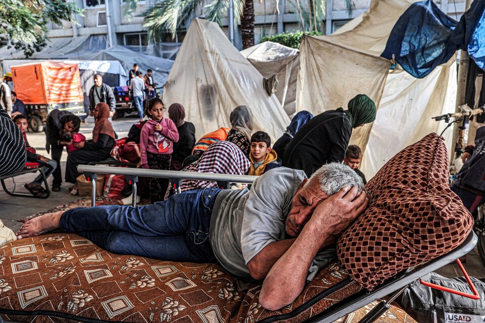 Un campo de refugiados dentro de un megacampo de refugiados en Jan Junis. (Fuente: AFP)