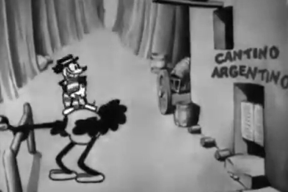 Mickey Mouse en Argentina, a ñandú y con boleadoras: “Gallopin’ Gaucho” ya es de dominio público (Fuente: Captura de vídeo )