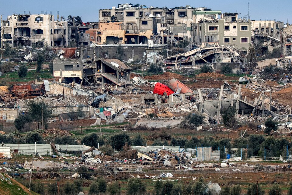 Edificios destruidos en la Franja de Gaza por los bombardeos israelíes. (Fuente: AFP)