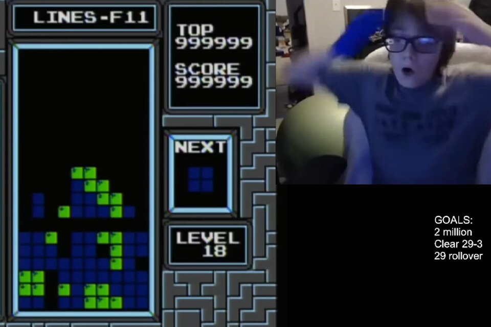 Un adolescente de 13 años es el primer humano que logra vencer al Tetris. Imagen: captura de video