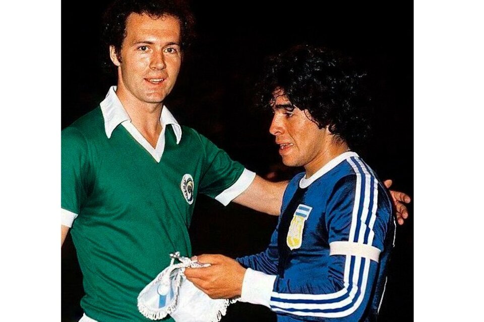 Luz, cámara y acción: Beckenbauer y Maradona