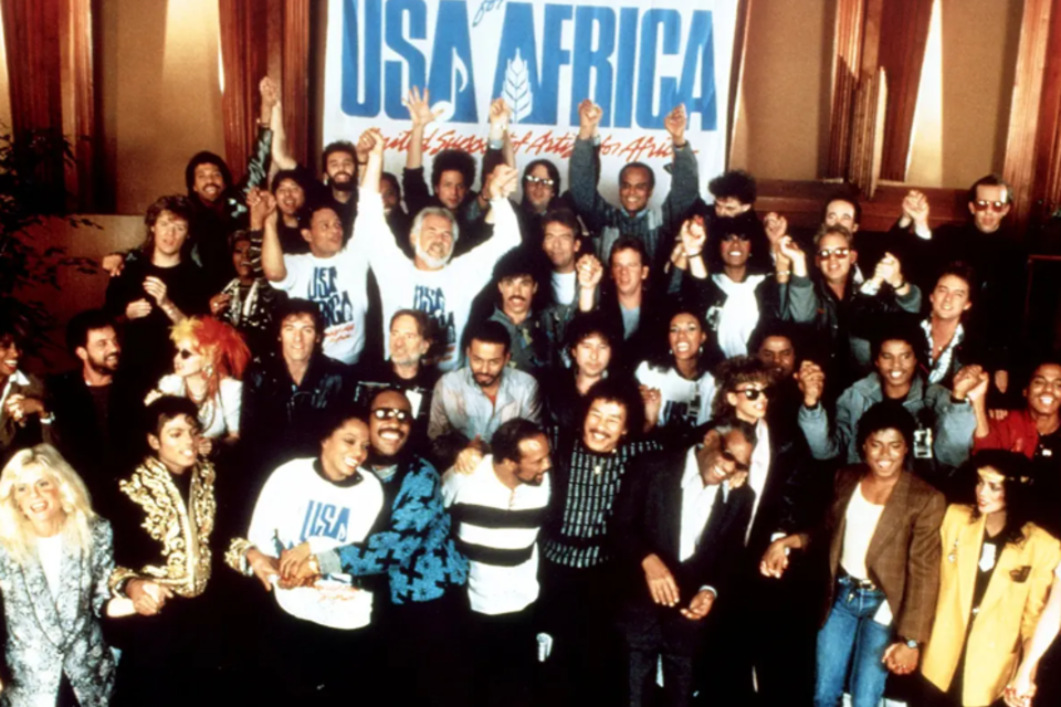 El proyecto "USA for Africa" marcó un hito en la música al convocar a algunas de las estrellas más brillantes de la industria. Imagen: @steam.