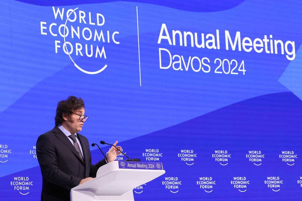 Javier Milei en el Foro de Davos  (Fuente: NA)