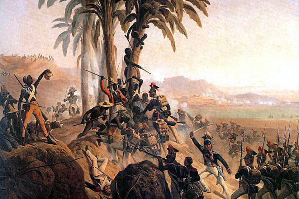 Batalla de Santo Domingo, también conocida como "Batalla de Palm Tree Hill" de January Suchodolski (1845).