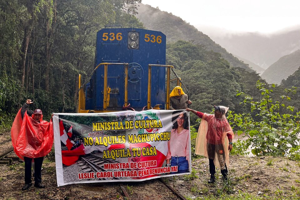 Cómo sigue el paro de pobladores de Machu Picchu en contra de las privatizaciones. (Fuente: AFP)