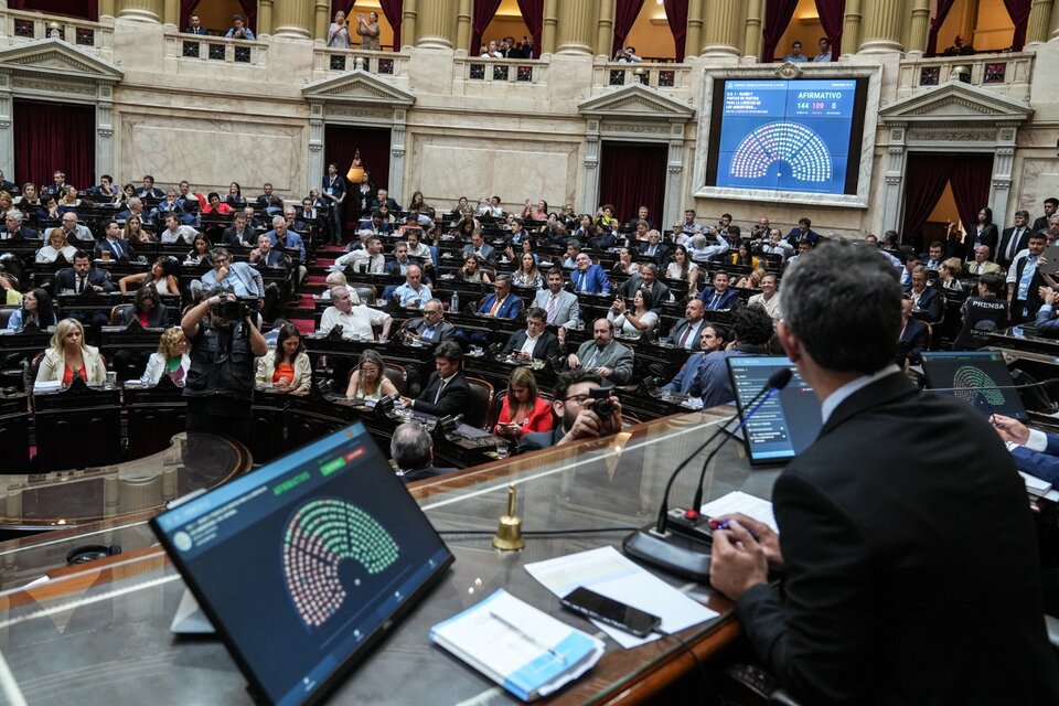 La Cámara Baja aprobó en general el proyecto de "Ley Bases" enviado por Milei. Imagen: Prensa Diputados.