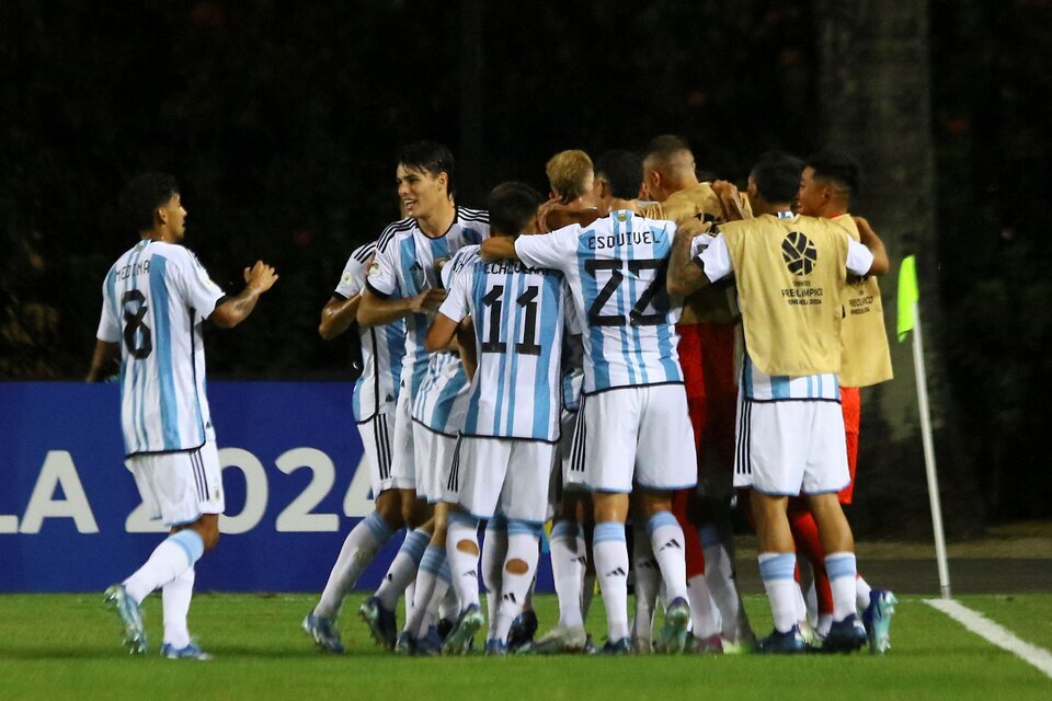 Argentina vs Venezuela hoy en el comienzo de la Fase Final del Preolímpico Sub 23 (Fuente: AFP)