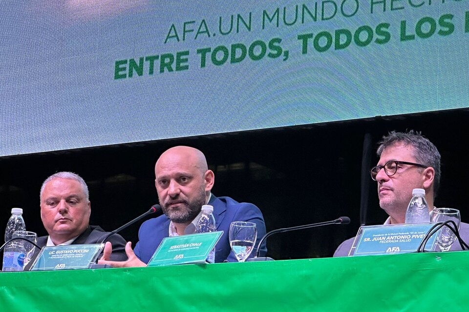 El ministro Puccini en el congreso de AFA.