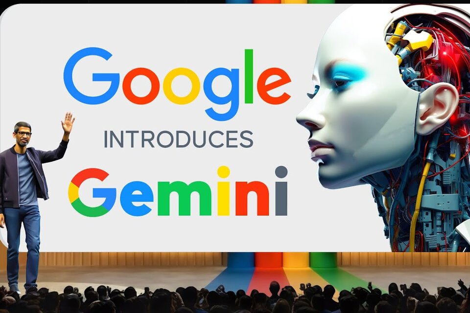 El gigante tecnológico presento una versión mejorada de IA, a la que llamó Gemini. Imagen: Google.