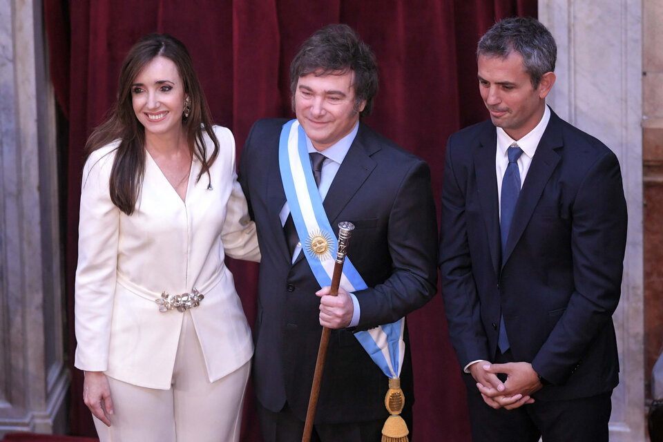 Victoria Villarruel, Javier Milei y Martín Menem.