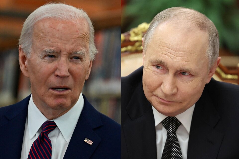 JoeBiden y Vladimir Putin. (Fuente: AFP)