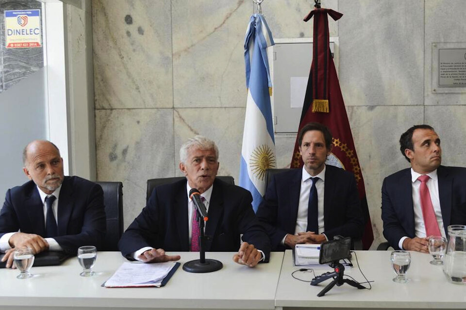 De izquierda a derecha, Diego Guerendiain, Cúneo Libarona, Alberto Nanzer y Nicolás Ramírez. (Fuente: Télam)