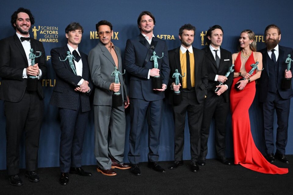 "Oppenheimer", "Succession y "El Oso"se impusieron en los premios del Sindicato de Actores de Hollywood (Fuente: AFP)