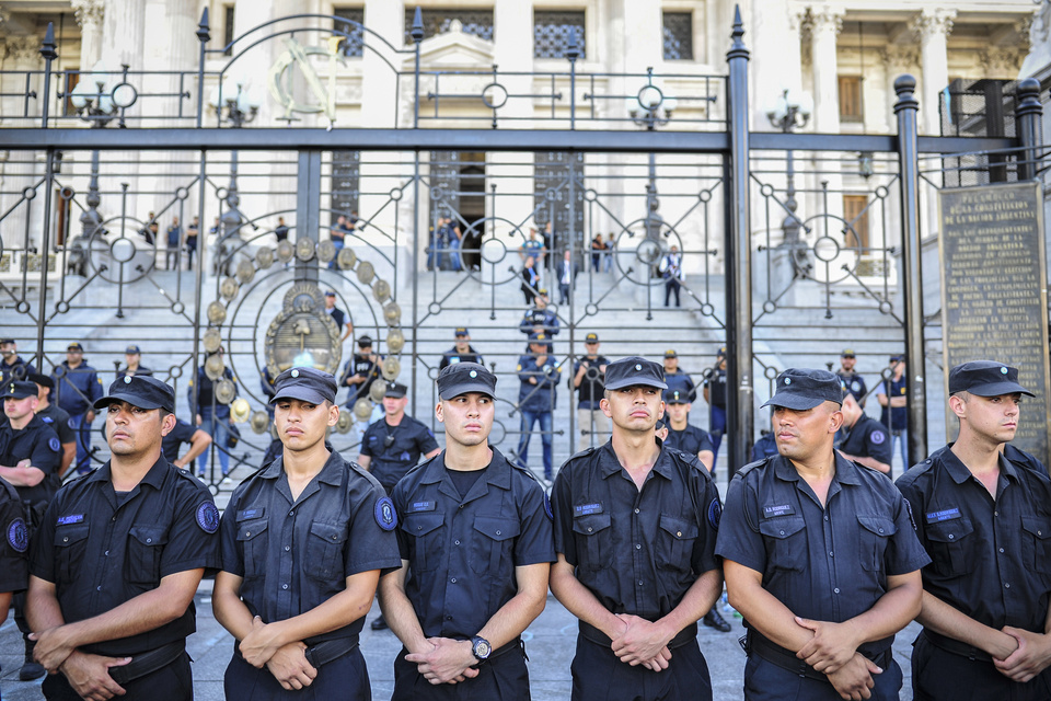 Congreso: duncian estado de sitios en en la apertura de sesiones. (Fuente: Adrián Pérez)