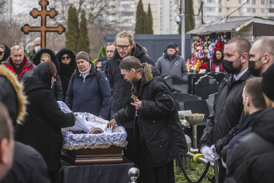 Alexéi Navalni minutos antes de ser enterrado. (Fuente: EFE)