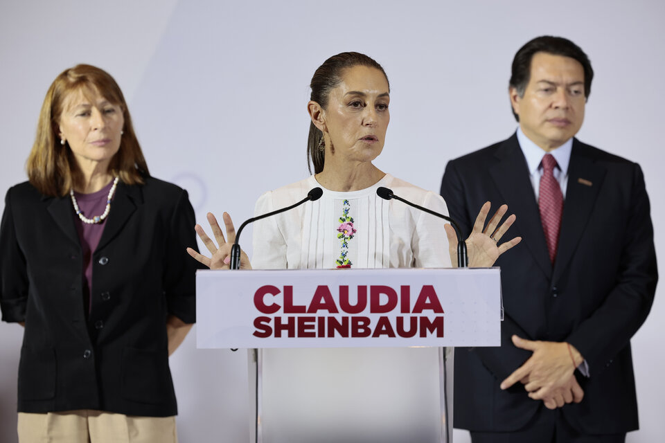 Claudia Sheinbaum, candidata presidencial por el oficialismo. (Fuente: EFE)