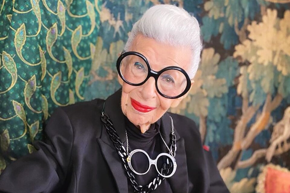 Murió la icónica diseñadora estadounidense Iris Apfel. (Imagen: Instagram @iris.apfel)