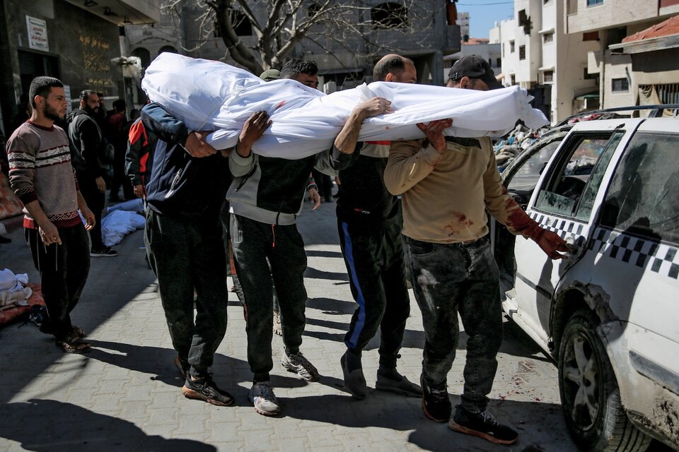 Uno de los 110 palestinos muertos mientras pedían ayuda humanitaria en Ciudad de Gaza.  (Fuente: AFP)