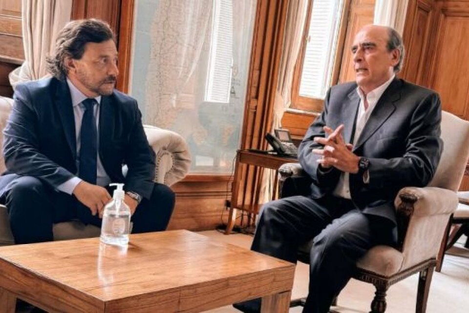 Gustavo Sáenz y Guillermo Francos en su última reunión pública