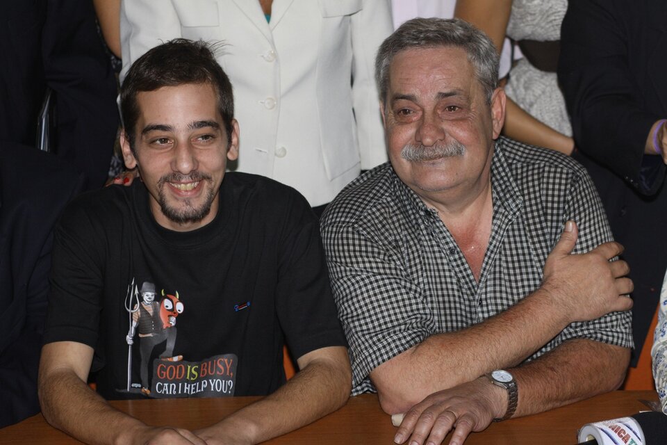 Francisco Madariaga Quintela junto a su padre, Abel, en 2010.
