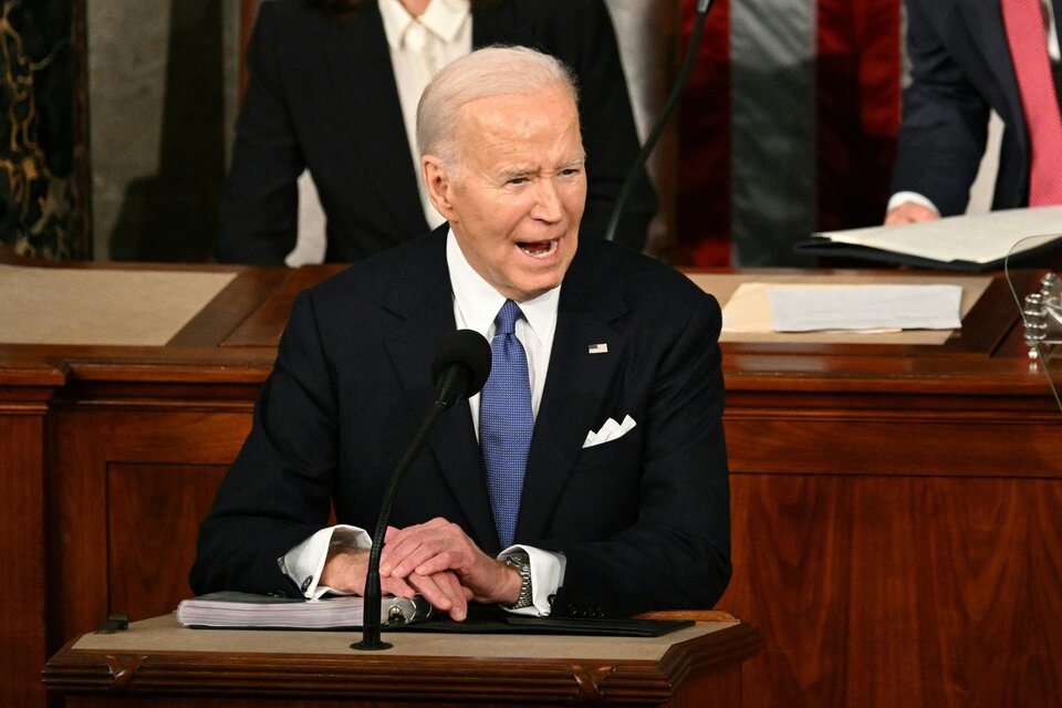 Biden habla ante el Congreso de Estados Unidos. (Fuente: AFP)