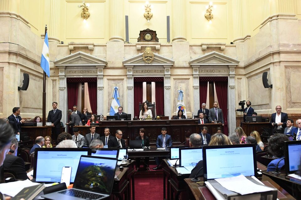 El plantel de Villarruel en el Senado: hijos de represores y militantes contra los juicios (Fuente: @SenadoArgentina)
