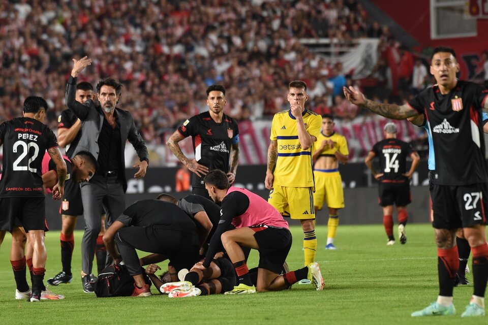 Se suspendió Estudiantes-Boca: se descompensó Javier Altamirano en pleno partido (Fuente: Fotobaires)