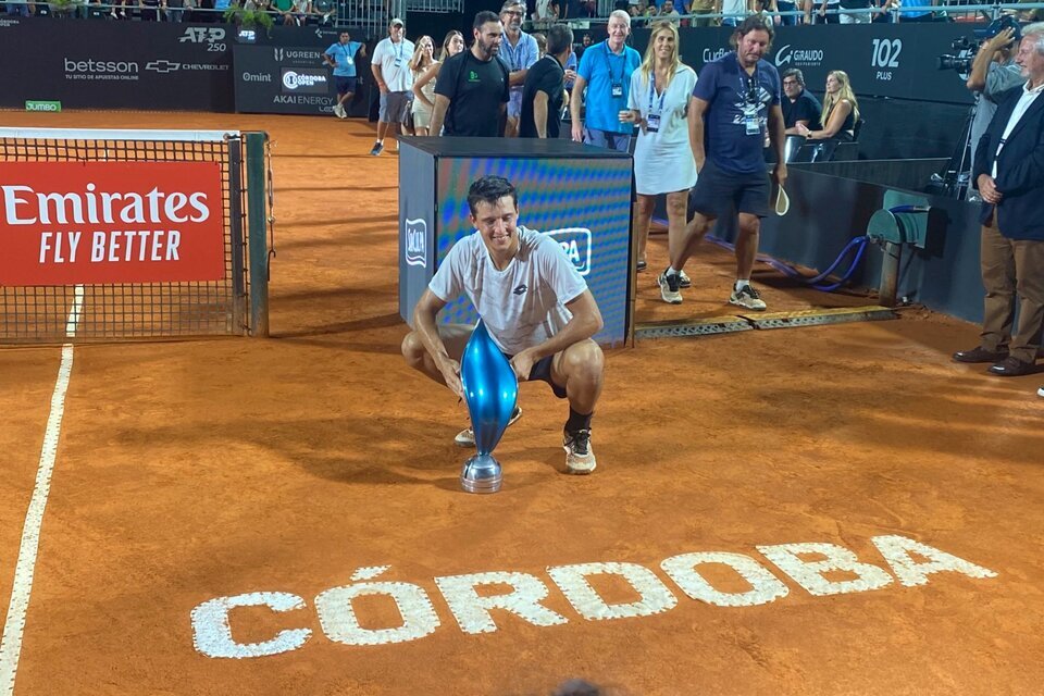 Luciano Darderi, nacido en Villa Gessell, último campeón del Córdoba Open. (Fuente: Prensa Córdoba Open)